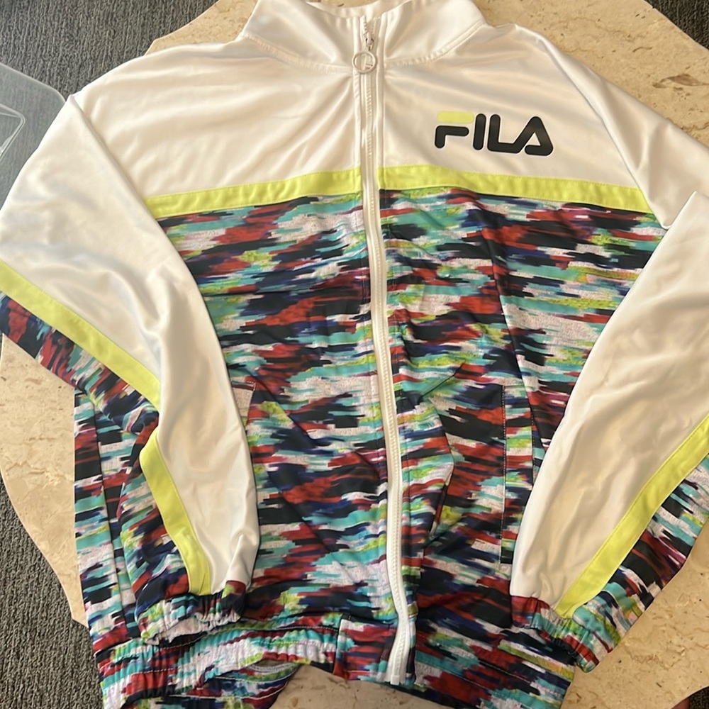 Men’s xl Fila multicolor jacket multicolor pattern zip up